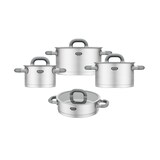 thumbnail of Mulex, Topfset LUGANO aus Edelstahl 6-teilig, + Servierpfanne, für alle Herdarten, mit Deckel, Induktions Töpfe Set