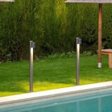 thumbnail of Ledkia Baliza Exterior Superficie Pie 90cm Acero Inoxidable Stone Antracita