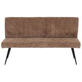 thumbnail of Sitzbank HWC-K16, Esszimmerbank Bank Polsterbank, Rückenlehne Stoff/Textil Chenille Metall 160cm ~ braun