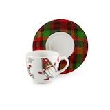 thumbnail of Excelsa Set Von 6 Espressotassen Mit Untertassen Tartan Gnome Porzellan 9 Cl Bunt
