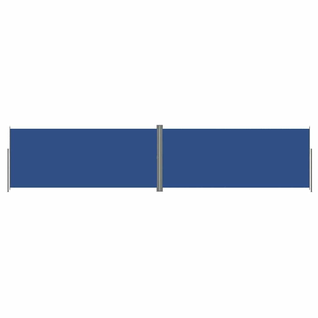 Toldo lateral retráctil azul 220x1000 cm