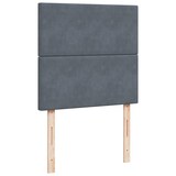 thumbnail of vidaXL Boxspringbett mit Matratze Dunkelgrau 90x190 cm Samt