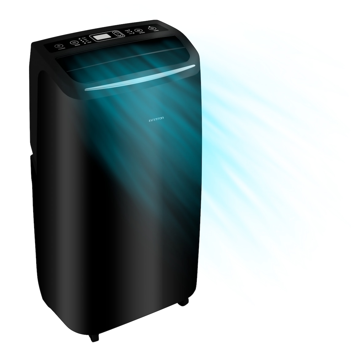 Aire acondicionado portátil INFINITON PAC-A35N – Negro, Wifi, A+, Bomba de calor, 3520 frigorías, 3300 calorías, Temporizador, Mando incluido