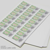 thumbnail of Lot de 10 Planches A4 de 24 étiquettes  spéciales TIMBRE - 6,35 x 3,39 cm = 240 étiquettes