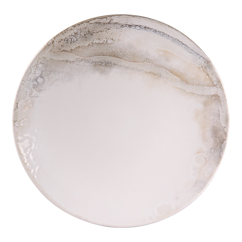 Assiette de présentation Mojave 32 cm -  Blanc Rond Grès Table Passion 33.00x33.00 cm