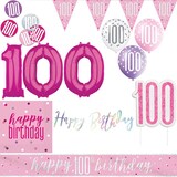 thumbnail of 100. Geburtstag Deko pink silber Party Dekoration Set Geburtstagsdeko Jubiläum