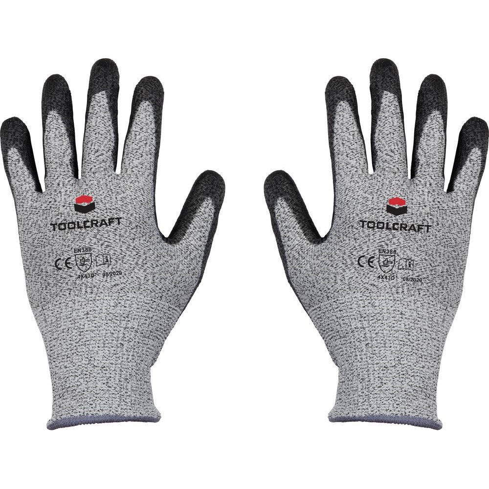 TOOLCRAFT  TO-5621601 HPPE-Faser, Polyester, Kunstfaser, Polyurethan Schnittschutzhandschuh Größe (H