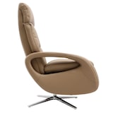 thumbnail of Relaxsessel HWC-L11, Design Fernsehsessel TV-Sessel Liegesessel, Liegefunktion drehbar, Voll-Leder ~ taupe