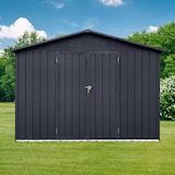 thumbnail of Gerätehaus XL – verzinktes Metall in Anthrazit| Inkl. Schloss & Werkzeughaken | wetterfester Geräteschuppen, Gartenhaus