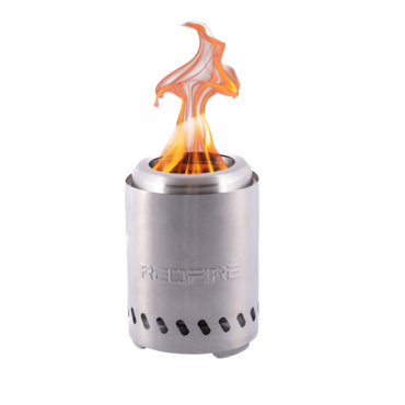 Caminetto da tavolo a pellet RedFire Volcano Small – acciaio inossidabile 304 – Ø14 cm – altezza 18,7 cm – inox