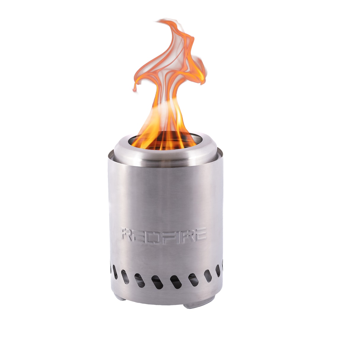 Caminetto da tavolo a pellet RedFire Volcano Small – acciaio inossidabile 304 – Ø14 cm – altezza 18,7 cm – inox