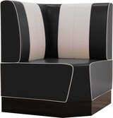 thumbnail of Americano Retro Eckbank | 264x264 cm | Dinerbank Set Schwarz & Weiß | Gastro Sitzbank mit Ecke