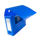 thumbnail of Exacompta - Réf. 59932E - Carton de 10 boites d'archives à pression Dos 100mm polypropylène 7/10e Opaque - A4 - Bleu