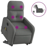 thumbnail of vidaXL Elektrischer Massagesessel mit Aufstehhilfe Dunkelgrau Stoff