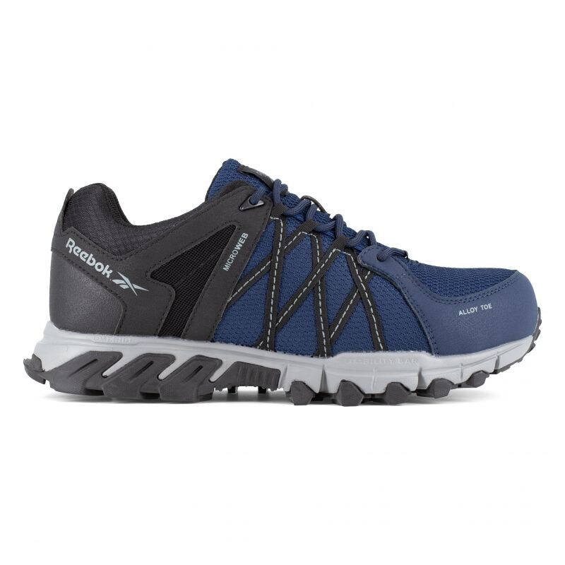 Reebok - Chaussures de sécurité basses bleue marine et noir en microfibre et cuir embout aluminium TRAIL GRIP S1P SRC http://carbonn.fr/img/co/467.jpg