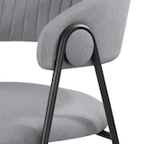 thumbnail of tectake Eetkamerstoel Bedano, gestoffeerd, geweven stof, 150 kg - grijs, Set van 6 - 405519