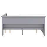 thumbnail of Schlafsofa 140x200 mit LED-Beleuchtung, Stauraum und USB-Anschlüssen, Grau – Ausziehbares Bett für kleine Räume