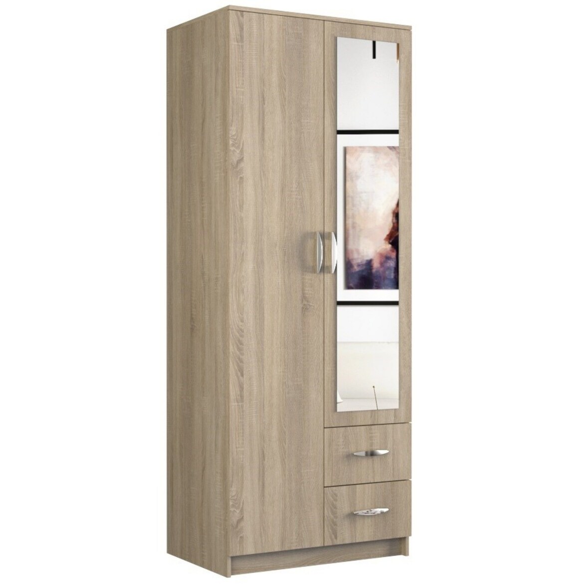 ibonto Garderobenschrank Kleiderschrank Stauraum,Ideal für Schlafzimmer und Garderobe
