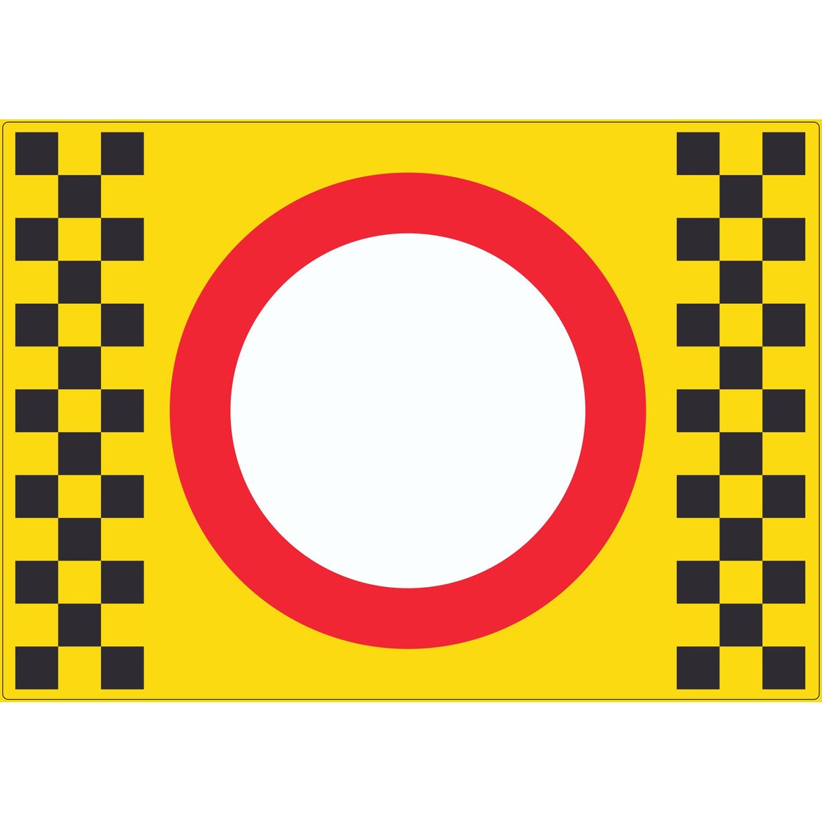 Piste gesperrt Aufkleber A0 (841x1189mm)