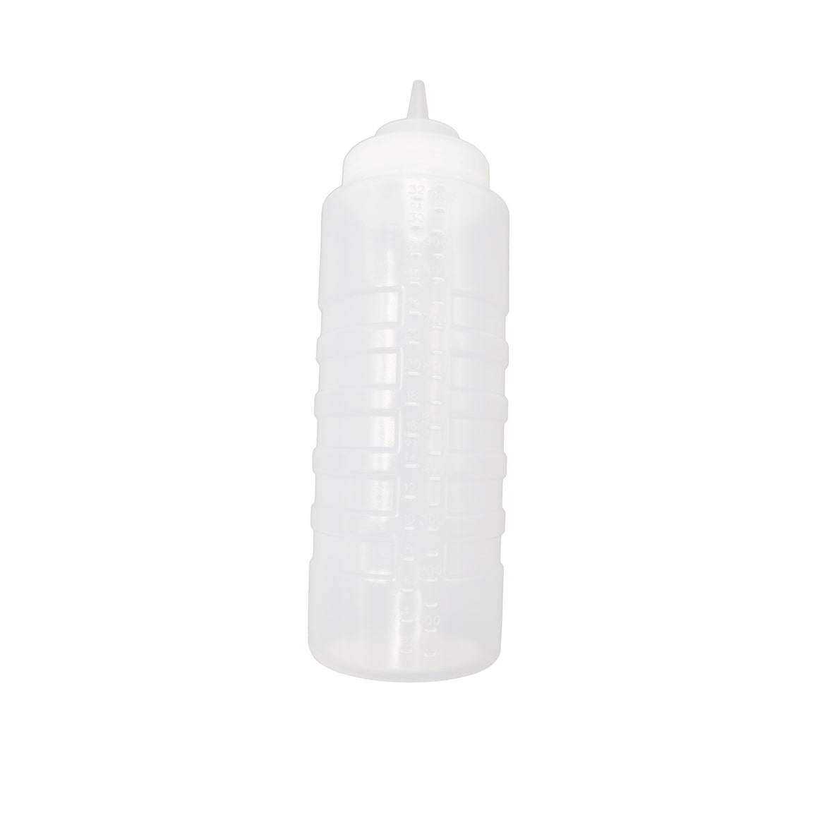 METRO PROFESSIONAL Botella dispensadora para salsas HS-X32, polietileno/polipropileno, Ø 8,5 x 26,5 cm, 1100 ml, con tapón de rosca, transparente