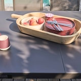 thumbnail of Ausziehbarer Gartentisch aus grauem Aluminium 12 Sitze