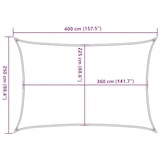thumbnail of Toldo de vela HDPE azul 160 g/m² 2,5x4 m