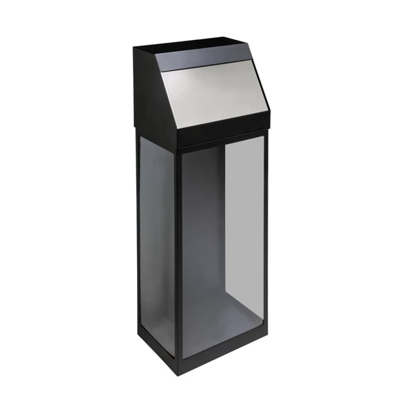 Medial international gettacarte  in metallo e plastica con sportello a spinta 330x240x930 litri 50 trasparente