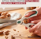 thumbnail of Fackelmann Tijeras Cocina Multifunción de gran tamaño Acero Inoxidable, Polipropileno y Goma, Blanco y Verde, 22 cm, 1 uds.