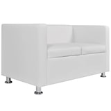 thumbnail of vidaXL 2-Sitzer-Sofa Kunstleder Weiß