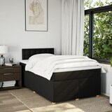 thumbnail of vidaXL Boxspringbett mit Matratze Schwarz 120x200 cm Stoff