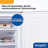 thumbnail of Exquisit Gefrierschrank, 4-Sterne-Gefrieren, 85 Liter, klein, kompakt, Tiefkühlschrank, Wechselbarer Türanschlag, GS581-040C weiss
