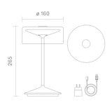 thumbnail of SIGOR Akku-Glasleuchte Numotion 265 mm weiß