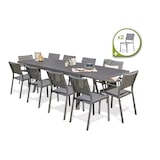 thumbnail of Ensemble repas de jardin 12 places en aluminium gris anthracite - STOCKHOLM