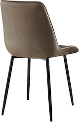 thumbnail of Décoshop26 - Esszimmerstuhl x1 mit quadratischen Ziernähten in anthrazitfarbenem Samt schwarzem Metallgestell 10_0007200