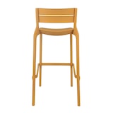 thumbnail of Set van 4 mosterdgele kunststof terrasstoelen