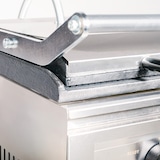 thumbnail of Romux® Grelhador de Contato Elétrico de 26 cm de Bancada em Aço Inox com Superfície Dupla Ranhurada | Grelhador Profissional 300° - 1300 W