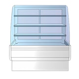 thumbnail of DOCRILUC Vitrine Refrigeree 3 Etageres Vitre Courbe - 2 P. Coulissantes Vitrees +2+8 - 950X730X1379 230/1/50Hz VV-6-9-C