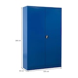thumbnail of PROREGAL Stahlschrank BEE mit 10 lackierten Fachböden | HxBxT 195x120x42cm | Blau-Blau | Werkstattschrank Werkzeugschrank Aktenschrank