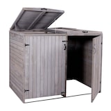 thumbnail of XL 2er-/4er-Mülltonnenverkleidung | HxBxT 126x158x98 cm | Anthrazit-Grau | Mülltonnenbox Mülltonnenabdeckung Holz FSC®