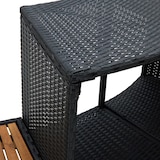 thumbnail of vidaXL Whirlpool-Umrandung Schwarz Poly Rattan & Massivholz Akazie