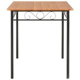 thumbnail of Mesa de comedor de MDF marrón 120x70x75 cm