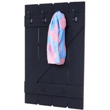 thumbnail of Wandgarderobe | HxBxT 91x60x10cm | 6 Haken | Dunkelgrau shabby | Garderobe Garderobenpaneel