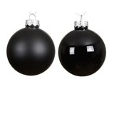 thumbnail of 4 Weihnachtskugeln Glas 10cm matt & glänzend Christbaumkugeln Weihnachtsbaumkugeln Groß Christbaumschmuck Weihnachtsbaumschmuck Deko Schwarz