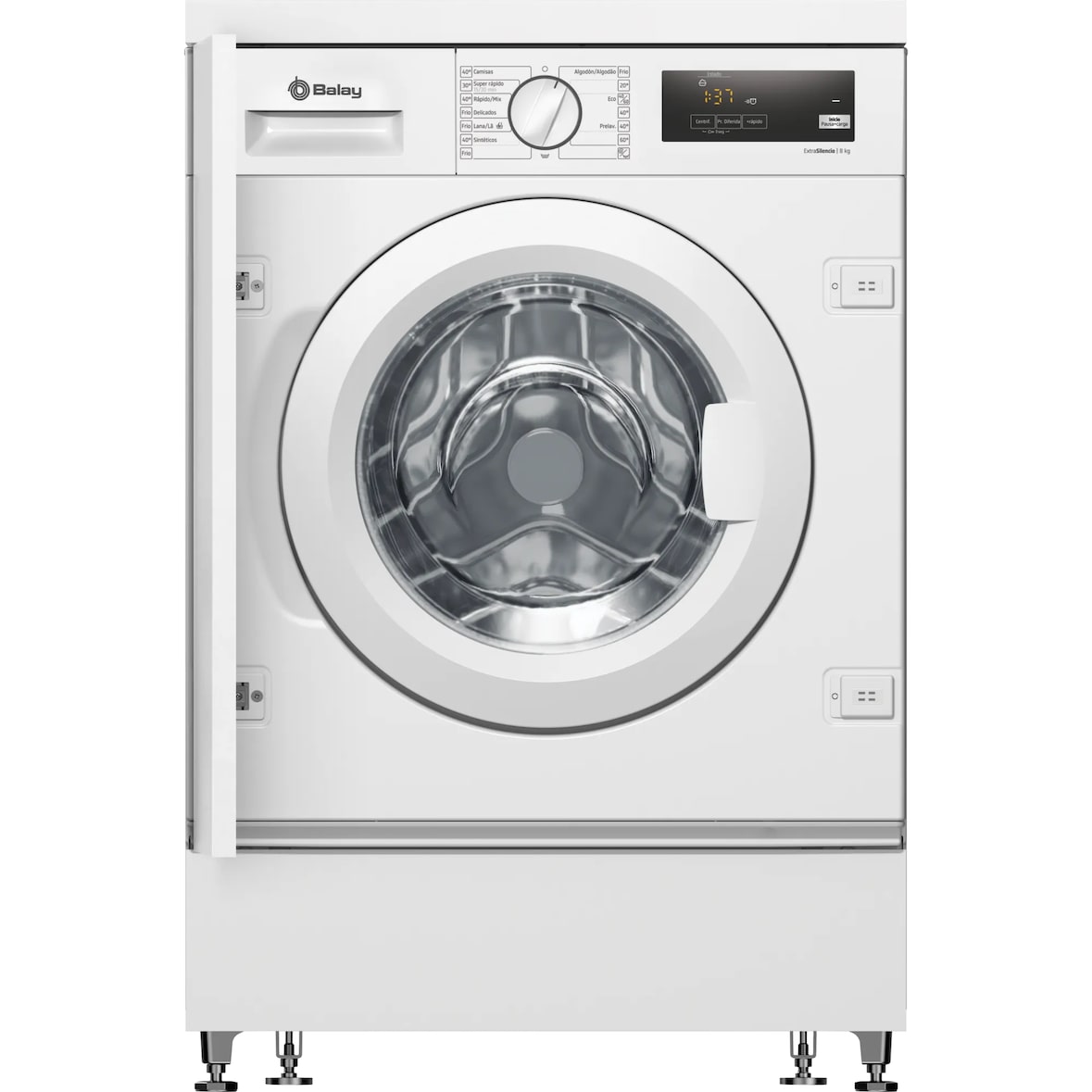 Balay 3ti987b Lavadora Carga Frontal C Totalmente Integrable 60 Cm. 8 Kg 1.400 Rpm Blanco Extrasilencio Display Led