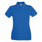 thumbnail of FRUIT OF THE LOOM, Polo femme, manches courtes, patte de boutonnage 2 boutons ton sur ton, bleu royal, XS