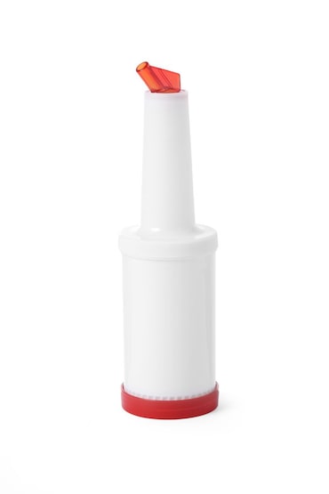 Botella para almacenar y verter, BarUp, rojo, 0,8L, Blanco, ⌀90x(H)300mm