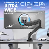 thumbnail of ONKRON Soporte Monitor Escritorio para TV de 17 a 57 pulgadas, hasta 27 kg, VESA 75x75 a 200x200, Resorte de Gas, G130-B Negro