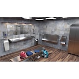 thumbnail of Lave-mains collectif suspendu à genoux 1000x450x190 mm.