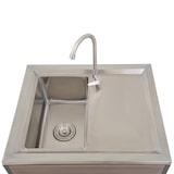 thumbnail of Aanrecht MAMBO voor buitenkeuken - 63,5 x 54 x 91,5 cm, zwart/bruin