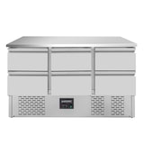 thumbnail of Mesa refrigerada de 6 gavetas, aço inox, refrigeração estática, 85 x 137 x 70 cm, GN1/1, 435 W, EASYLINE, 368L, 10016 Vaiotec